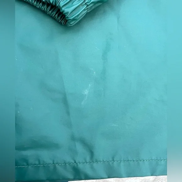 Columbia Men's Large Green Hood Snap Zip‎ Pockets Breathable Waterproof Jacket - Picture 15 of 15